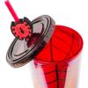 imageSilver Buffalo Marvel Avengers SpiderMan Plastic Cold Cup with Lid and Straw Topper 24 OuncesSpiderMan
