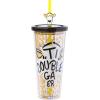 imageSilver Buffalo Marvel Avengers SpiderMan Plastic Cold Cup with Lid and Straw Topper 24 OuncesTigger