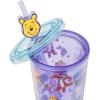 imageSilver Buffalo Marvel Avengers SpiderMan Plastic Cold Cup with Lid and Straw Topper 24 OuncesWinnie the Pooh Best Adventure Friends