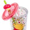 imageSilver Buffalo Marvel Avengers SpiderMan Plastic Cold Cup with Lid and Straw Topper 24 OuncesWinnie the Pooh Mushrooms