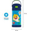 imageTHERMOS FUNTAINER Water Bottle with Straw  12 Ounce  Kids Stainless Steel Vacuum Insulated Water Bottle with Lid SpiderManBaby Shark