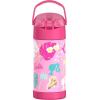 imageTHERMOS FUNTAINER Water Bottle with Straw  12 Ounce  Kids Stainless Steel Vacuum Insulated Water Bottle with Lid SpiderManBarbie
