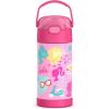 imageTHERMOS FUNTAINER Water Bottle with Straw  12 Ounce  Kids Stainless Steel Vacuum Insulated Water Bottle with Lid SpiderManBarbie