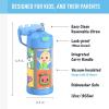 imageTHERMOS FUNTAINER Water Bottle with Straw  12 Ounce  Kids Stainless Steel Vacuum Insulated Water Bottle with Lid SpiderManCocomelon