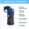 imageTHERMOS FUNTAINER Water Bottle with Straw  12 Ounce  Kids Stainless Steel Vacuum Insulated Water Bottle with Lid SpiderManLightyear