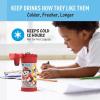 imageTHERMOS FUNTAINER Water Bottle with Straw  12 Ounce  Kids Stainless Steel Vacuum Insulated Water Bottle with Lid SpiderManPAW PATROL BOY