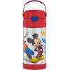 imageTHERMOS FUNTAINER Water Bottle with Straw  12 Ounce  Kids Stainless Steel Vacuum Insulated Water Bottle with Lid SpiderManPRESCHOOL MICKEY