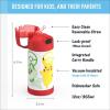 imageTHERMOS FUNTAINER Water Bottle with Straw  12 Ounce  Kids Stainless Steel Vacuum Insulated Water Bottle with Lid SpiderManPokemon