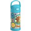 imageTHERMOS FUNTAINER Water Bottle with Straw  12 Ounce  Kids Stainless Steel Vacuum Insulated Water Bottle with Lid SpiderManScoobyDoo