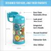 imageTHERMOS FUNTAINER Water Bottle with Straw  12 Ounce  Kids Stainless Steel Vacuum Insulated Water Bottle with Lid SpiderManScoobyDoo