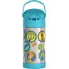 imageTHERMOS FUNTAINER Water Bottle with Straw  12 Ounce  Kids Stainless Steel Vacuum Insulated Water Bottle with Lid SpiderManScoobyDoo