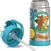 imageTHERMOS FUNTAINER Water Bottle with Straw  12 Ounce  Kids Stainless Steel Vacuum Insulated Water Bottle with Lid SpiderManScoobyDoo