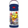 imageTHERMOS FUNTAINER Water Bottle with Straw  12 Ounce  Kids Stainless Steel Vacuum Insulated Water Bottle with Lid SpiderManSuper Mario Brothers