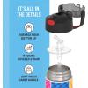 imageTHERMOS FUNTAINER Water Bottle with Straw  12 Ounce  Kids Stainless Steel Vacuum Insulated Water Bottle with Lid SpiderManSuper Mario Brothers