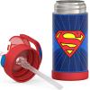 imageTHERMOS FUNTAINER Water Bottle with Straw  12 Ounce  Kids Stainless Steel Vacuum Insulated Water Bottle with Lid SpiderManSuperman