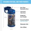 imageTHERMOS FUNTAINER Water Bottle with Straw  12 Ounce  Kids Stainless Steel Vacuum Insulated Water Bottle with Lid SpiderManThor