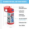 imageTHERMOS FUNTAINER Water Bottle with Straw  12 Ounce  Kids Stainless Steel Vacuum Insulated Water Bottle with Lid SpiderManTransformers