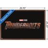 imageTrends International Marvel Thunderbolts  Logo Wall Poster 34L x 224W Premium Unframed VersionMahogany Framed Version