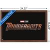 imageTrends International Marvel Thunderbolts  Logo Wall Poster 34L x 224W Premium Unframed VersionMahogany Framed Version