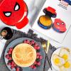 imageUncanny Brands Marvel Spiderman Waffle Maker Spideys Mask on Your Waffles Waffle IronSpiderMan