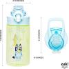 imageZak Designs Marvel SpiderMan Kids Spout Cover and Builtin Carrying Loop Made of Plastic LeakProof Water Bottle Design 16 oz BPAFreeBluey Bluey  Bingo