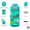 imageZak Designs Marvel SpiderMan Kids Spout Cover and Builtin Carrying Loop Made of Plastic LeakProof Water Bottle Design 16 oz BPAFreeDinosaur