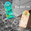 imageZak Designs Marvel SpiderMan Kids Spout Cover and Builtin Carrying Loop Made of Plastic LeakProof Water Bottle Design 16 oz BPAFreeDinosaur