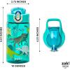imageZak Designs Marvel SpiderMan Kids Spout Cover and Builtin Carrying Loop Made of Plastic LeakProof Water Bottle Design 16 oz BPAFreeDinosaur