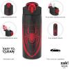 imageZak Designs Marvel SpiderMan Kids Spout Cover and Builtin Carrying Loop Made of Plastic LeakProof Water Bottle Design 16 oz BPAFreeMarvel SpiderMan