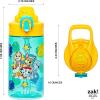 imageZak Designs Marvel SpiderMan Kids Spout Cover and Builtin Carrying Loop Made of Plastic LeakProof Water Bottle Design 16 oz BPAFreePAW Patrol Chase  Marshall  Skye  Rubble  Everest