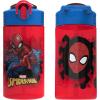 imageZak Designs Marvel SpiderMan Kids Spout Cover and Builtin Carrying Loop Made of Plastic LeakProof Water Bottle Design 16 oz BPAFreeSpiderman