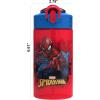 imageZak Designs Marvel SpiderMan Kids Spout Cover and Builtin Carrying Loop Made of Plastic LeakProof Water Bottle Design 16 oz BPAFreeSpiderman