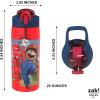 imageZak Designs Marvel SpiderMan Kids Spout Cover and Builtin Carrying Loop Made of Plastic LeakProof Water Bottle Design 16 oz BPAFreeThe Super Mario Bros