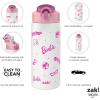 imageZak Designs Marvel SpiderMan Water Bottle for Travel and At Home 19 oz Vacuum Insulated Stainless Steel with Locking Spout Cover BuiltIn Carrying Loop LeakProof Design Miles MoralesBarbie