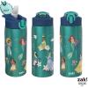 imageZak Designs Marvel SpiderMan Water Bottle for Travel and At Home 19 oz Vacuum Insulated Stainless Steel with Locking Spout Cover BuiltIn Carrying Loop LeakProof Design Miles MoralesDisney Princess