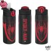 imageZak Designs Marvel SpiderMan Water Bottle for Travel and At Home 19 oz Vacuum Insulated Stainless Steel with Locking Spout Cover BuiltIn Carrying Loop LeakProof Design Miles MoralesMarvel SpiderMan