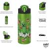 imageZak Designs Marvel SpiderMan Water Bottle for Travel and At Home 19 oz Vacuum Insulated Stainless Steel with Locking Spout Cover BuiltIn Carrying Loop LeakProof Design Miles MoralesMinecraft