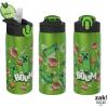 imageZak Designs Marvel SpiderMan Water Bottle for Travel and At Home 19 oz Vacuum Insulated Stainless Steel with Locking Spout Cover BuiltIn Carrying Loop LeakProof Design Miles MoralesMinecraft