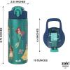 imageZak Designs Marvel SpiderMan Water Bottle for Travel and At Home 19 oz Vacuum Insulated Stainless Steel with Locking Spout Cover BuiltIn Carrying Loop LeakProof Design Miles MoralesDisney Princess