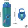 imageZak Designs Marvel SpiderMan Water Bottle for Travel and At Home 19 oz Vacuum Insulated Stainless Steel with Locking Spout Cover BuiltIn Carrying Loop LeakProof Design Miles MoralesLilo And Stitch