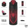 imageZak Designs Marvel SpiderMan Water Bottle for Travel and At Home 19 oz Vacuum Insulated Stainless Steel with Locking Spout Cover BuiltIn Carrying Loop LeakProof Design Miles MoralesMarvel SpiderMan