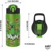 imageZak Designs Marvel SpiderMan Water Bottle for Travel and At Home 19 oz Vacuum Insulated Stainless Steel with Locking Spout Cover BuiltIn Carrying Loop LeakProof Design Miles MoralesMinecraft