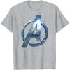 imageMarvel Black Panther Wakanda Forever Avengers Symbol TShirtHeather Grey
