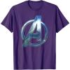 imageMarvel Black Panther Wakanda Forever Avengers Symbol TShirtPurple