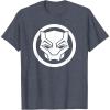 imageMarvel Black Panther Wakanda Forever Simple Panther Logo TShirtHeather Blue