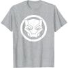 imageMarvel Black Panther Wakanda Forever Simple Panther Logo TShirtHeather Grey