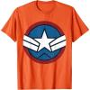 imageMarvel Captain America Brave New World Distressed Star Logo TShirtOrange