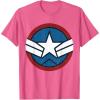 imageMarvel Captain America Brave New World Distressed Star Logo TShirtPink Heather