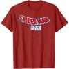 imageMarvel SpiderMan Day August 1 Official Logo TShirtCranberry Red