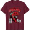 imageMarvel SpiderMan Retro Comic TShirtBurgundy